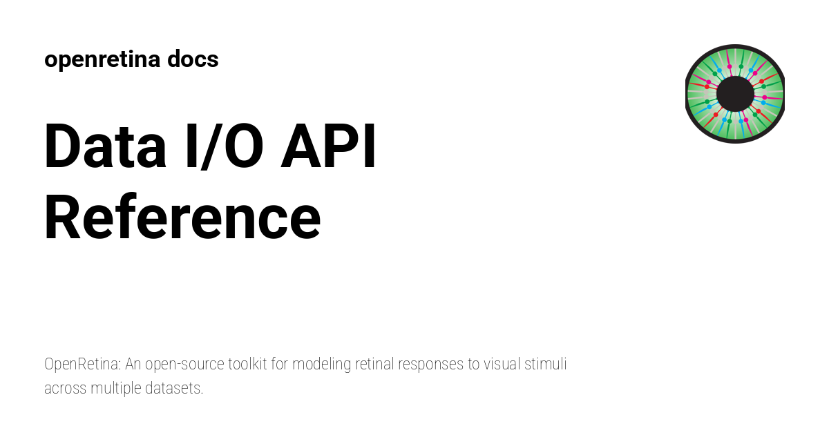 Data I/O API Reference - openretina docs