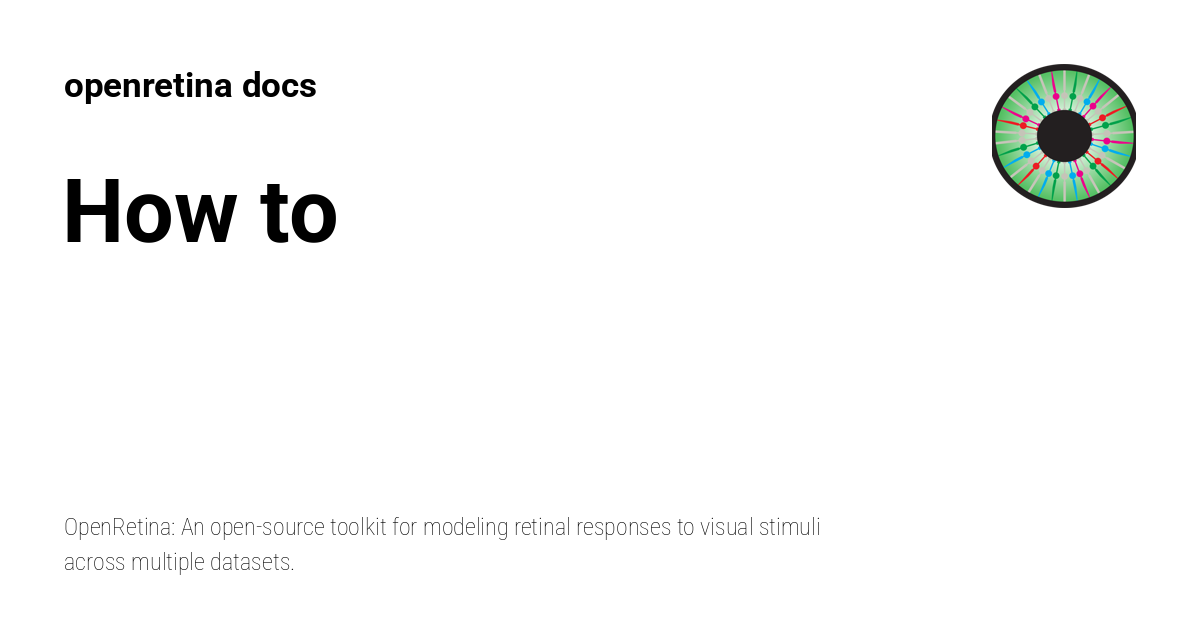 How to - openretina docs